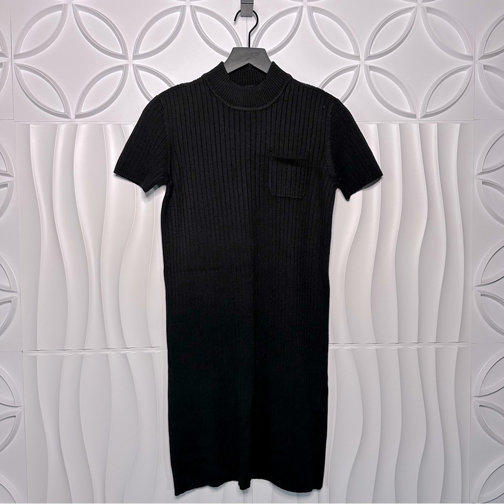 Nina Charles Knit Ribbed Sweater Dress